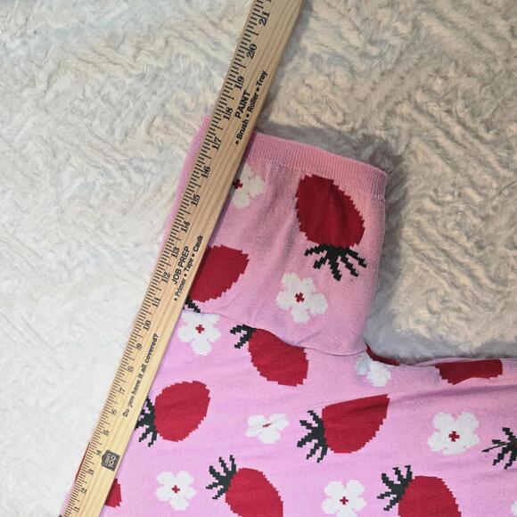 ASOS DESIGN  Pink Strawberry Pattern Sweater 2XL - Picture 7 of 8